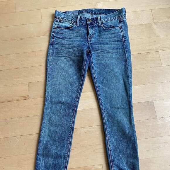 MADEWELL Sz 24 Denim Whiskered Straight Leg - Picture 2 of 7